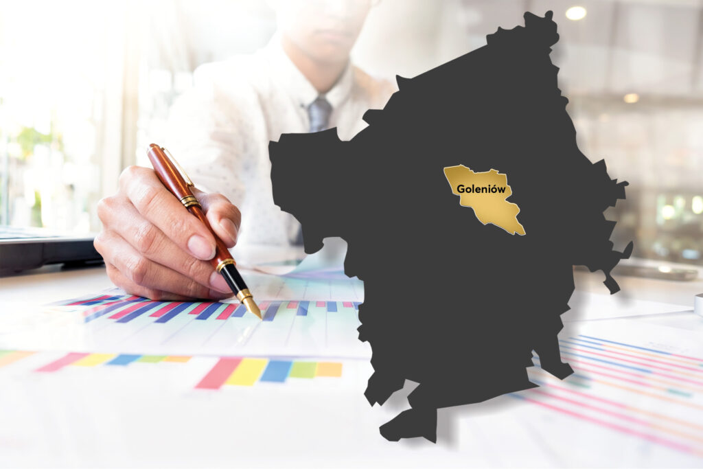 Goleniów: gmina dwóch prędkości. Dlaczego 30% mieszkańców żyje w cieniu miasta? ilustracja mapa gminy